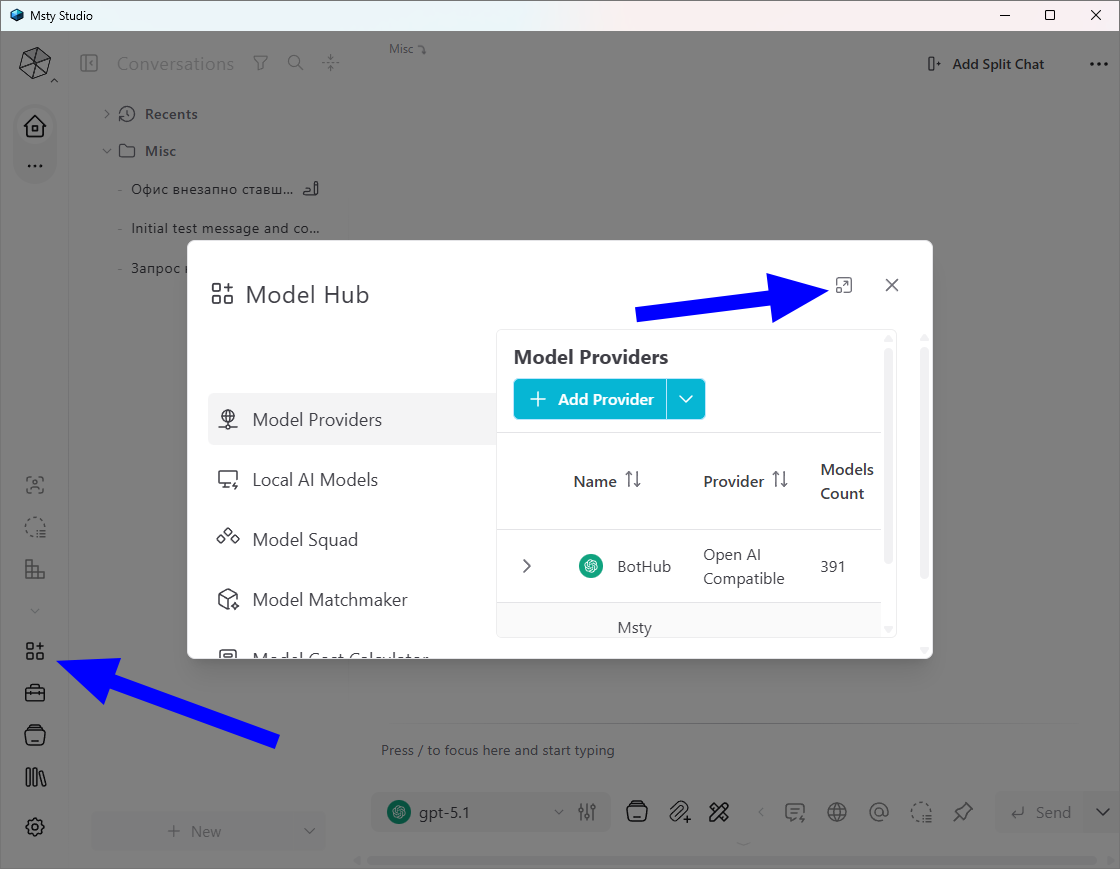 Обзор Msty: умные ассистенты и их интеграция с BotHub - 11
